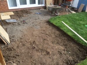 patio job before being laid